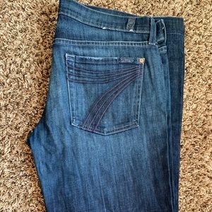 7 for all mankind wide leg trousers